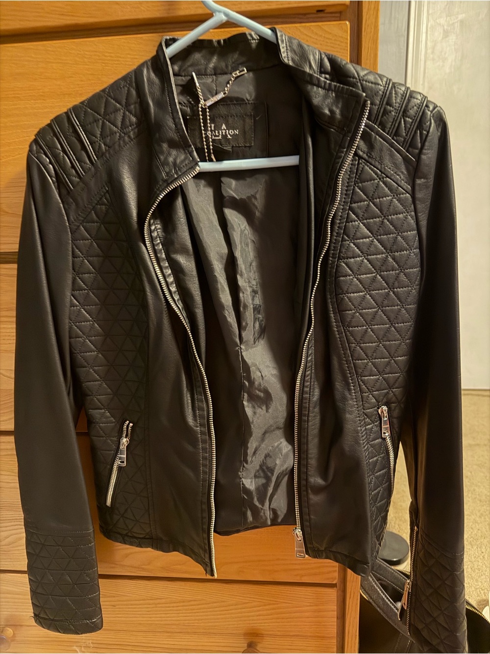 Lulu’s Black Quilted Leather Jacket